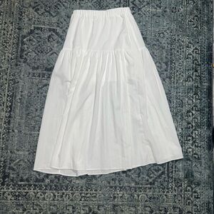 White Elastic Waist Skirt